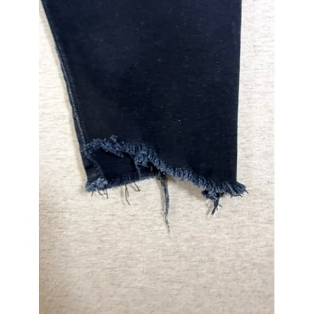 Mother Denim Skinny Jeans Womens 27 Dark Wash Excellent Raw Chewed Hem High Rise - Picture 6 of 8